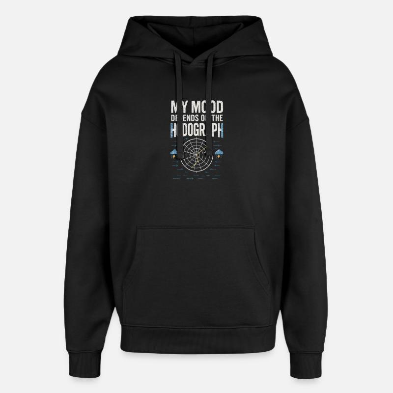 L’humeur selon Hodograph | Prévisions d’orage - Sweat à capuche unisexe Stanley/Stella Oversized - noir