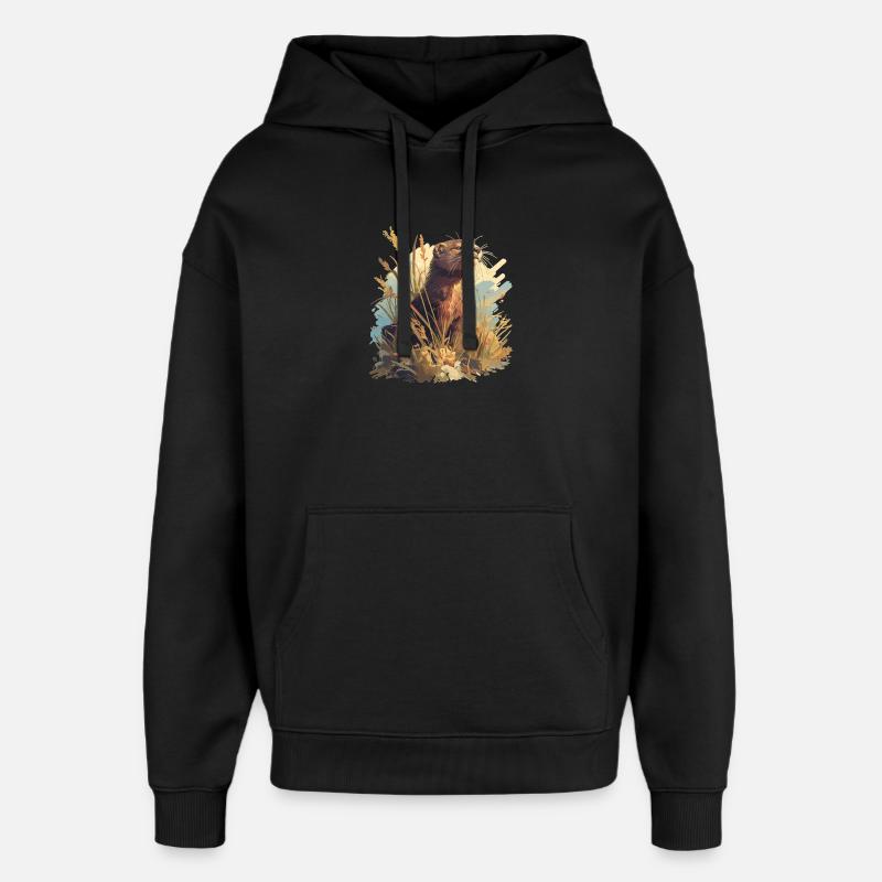 Mink Mink - Sweat à capuche unisexe Stanley/Stella Oversized - noir