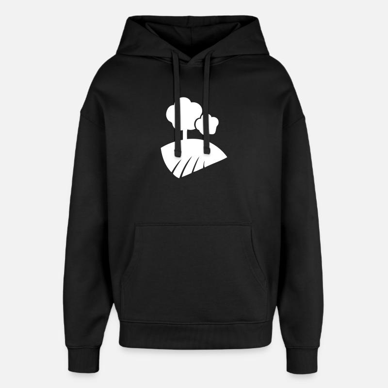 Landschaft mit Bäumen - Oversized Unisex Hoodie von Stanley/Stella - Schwarz