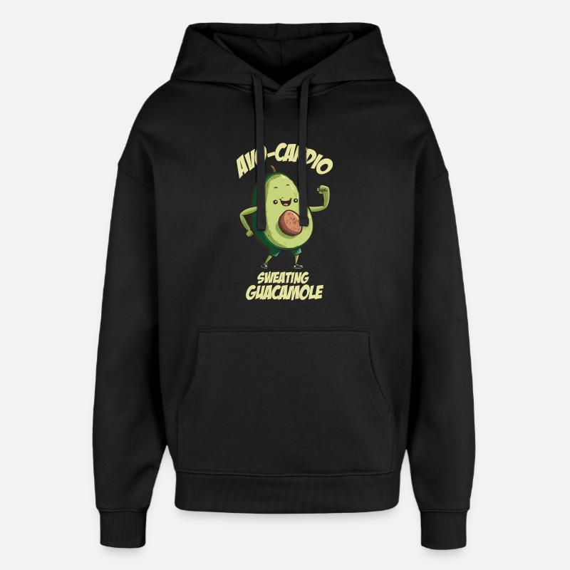 Transpiration Guacamole Avocat - Sweat à capuche unisexe Stanley/Stella Oversized - noir