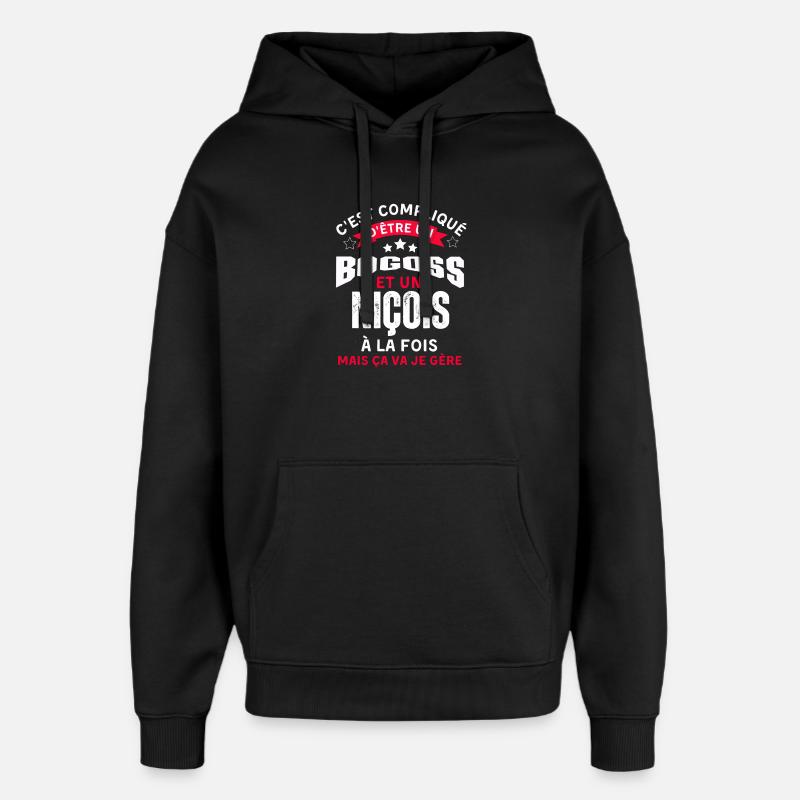 Habitants de Nice - Sweat à capuche unisexe Stanley/Stella Oversized - noir