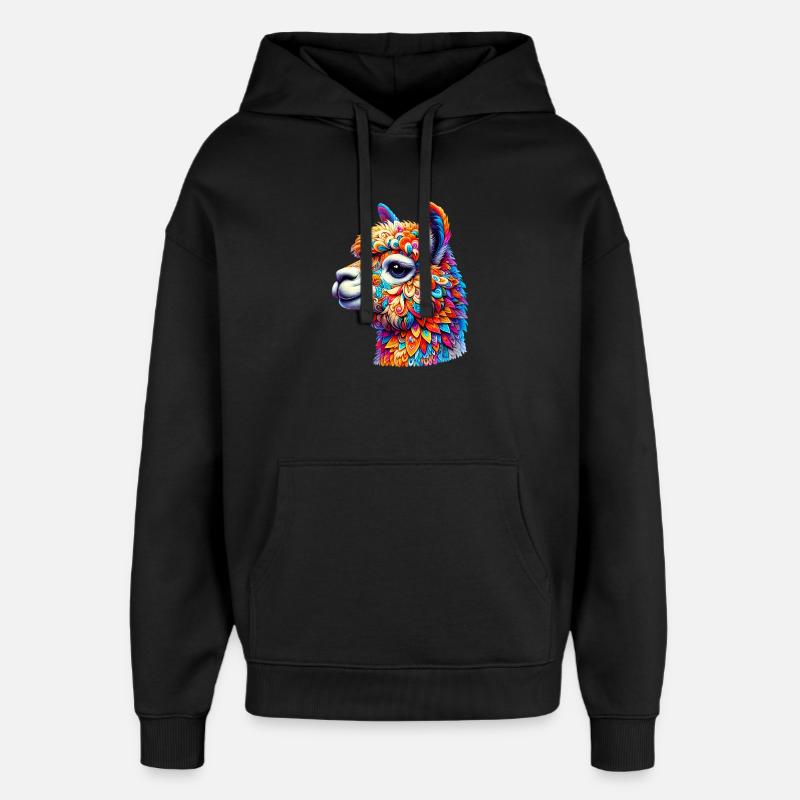 Alpaga - Sweat à capuche unisexe Stanley/Stella Oversized - noir