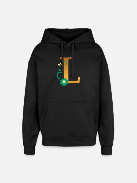 L - Oversized Unisex Hoodie by Stanley/Stella - black