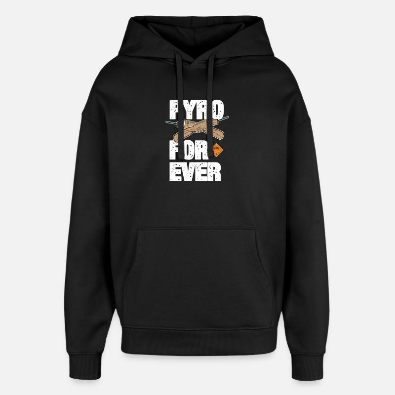 Pyro For Ever avec Trueno - Sweat à capuche unisexe Stanley/Stella Oversized - noir