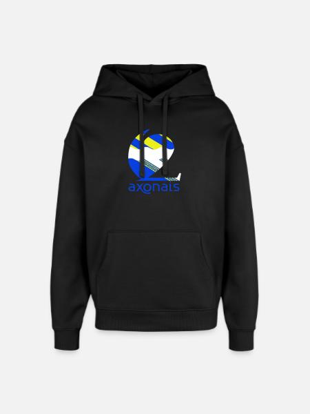 Axonais - Sweat à capuche unisexe Stanley/Stella Oversized - noir