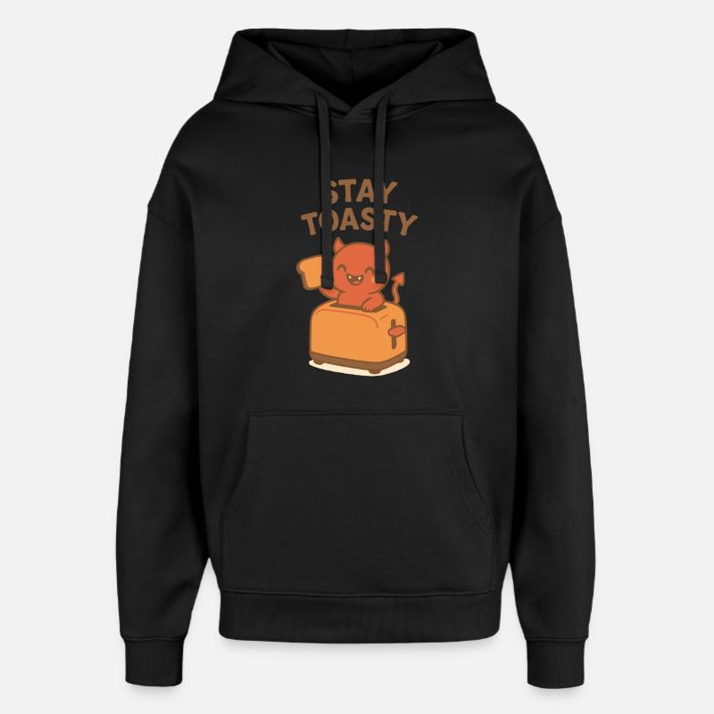 Petit-déjeuner Toasty Devil - Sweat à capuche unisexe Stanley/Stella Oversized - noir