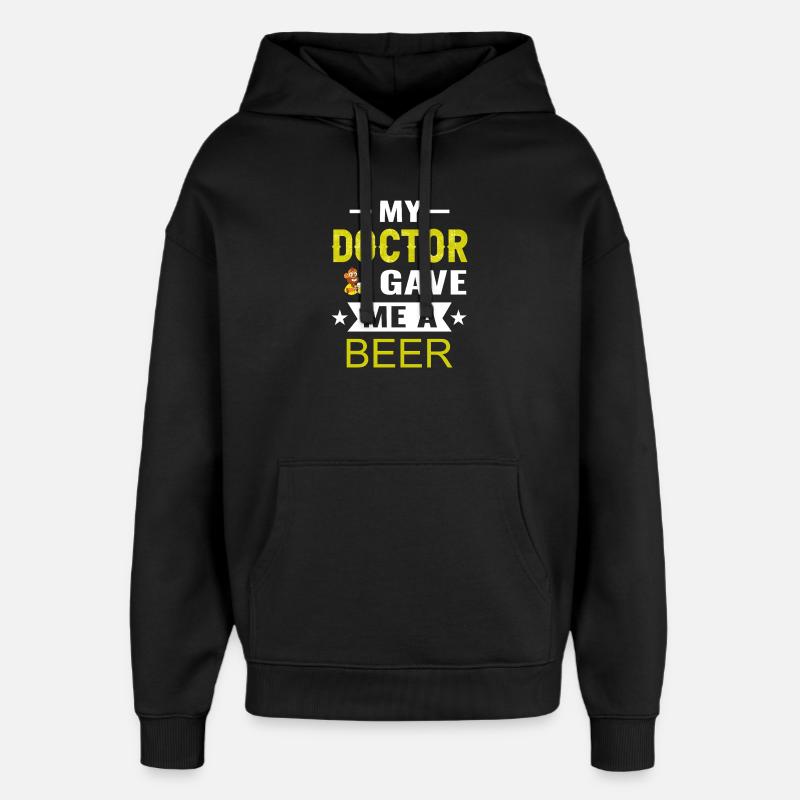 Doktor Bier - Oversized Unisex Hoodie von Stanley/Stella - Schwarz
