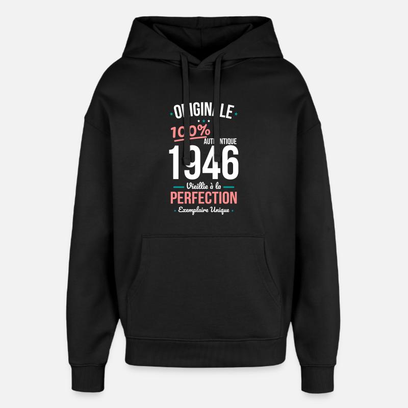 1946 – Original – Unique copy - Oversized Unisex Hoodie by Stanley/Stella - black