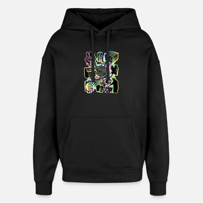 Pyrotechniker Pyro - Oversized Unisex Hoodie von Stanley/Stella - Schwarz