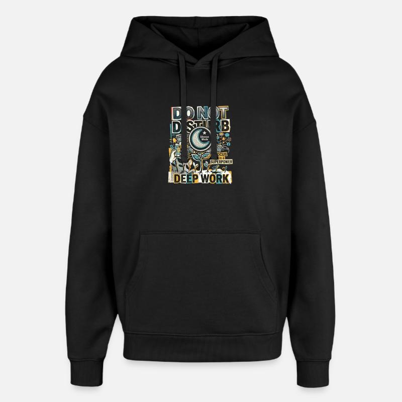 Deep Work Focus - Oversized Unisex Hoodie von Stanley/Stella - Schwarz