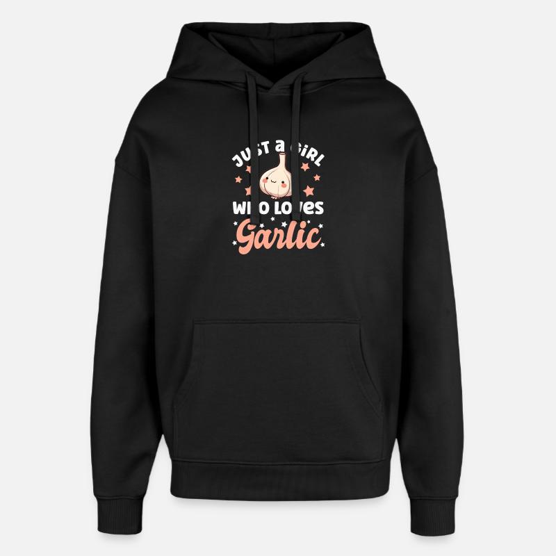 Knoblauch - Oversized Unisex Hoodie von Stanley/Stella - Schwarz