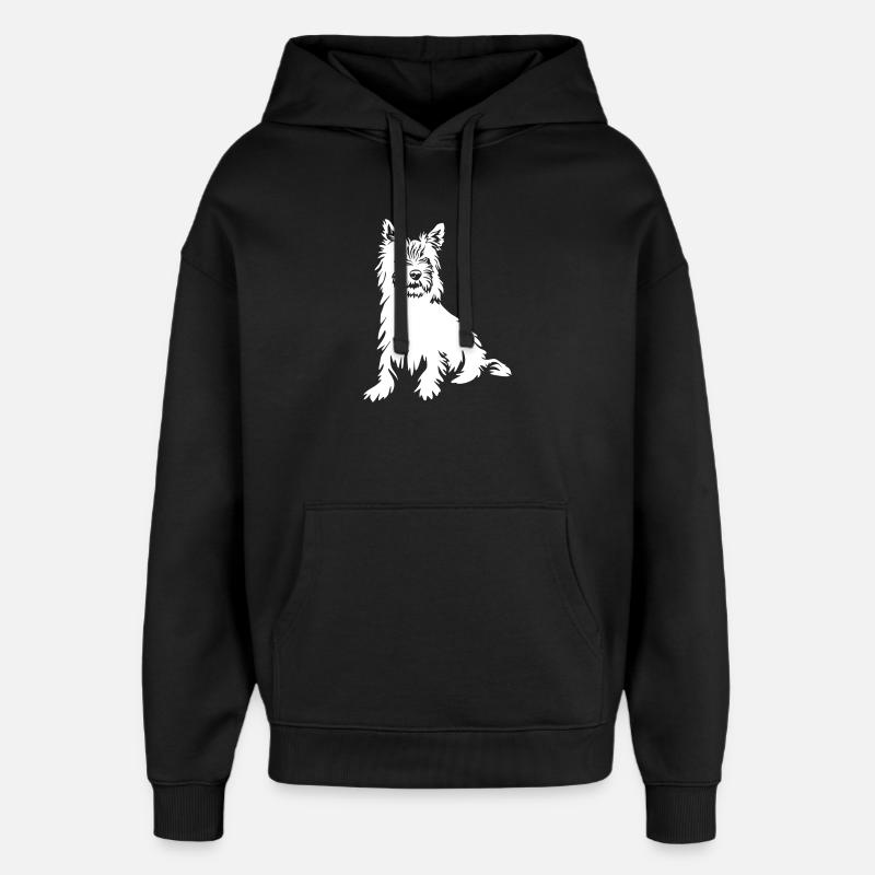 Cairn Terrier "Black Edition" - Sweat à capuche unisexe Stanley/Stella Oversized - noir