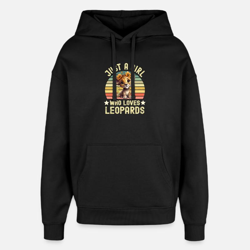 Leopard - Oversized Unisex Hoodie von Stanley/Stella - Schwarz
