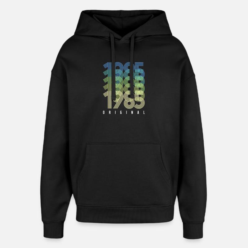 Anneaux Année Concentrique 1965 2015 - Sweat à capuche unisexe Stanley/Stella Oversized - noir