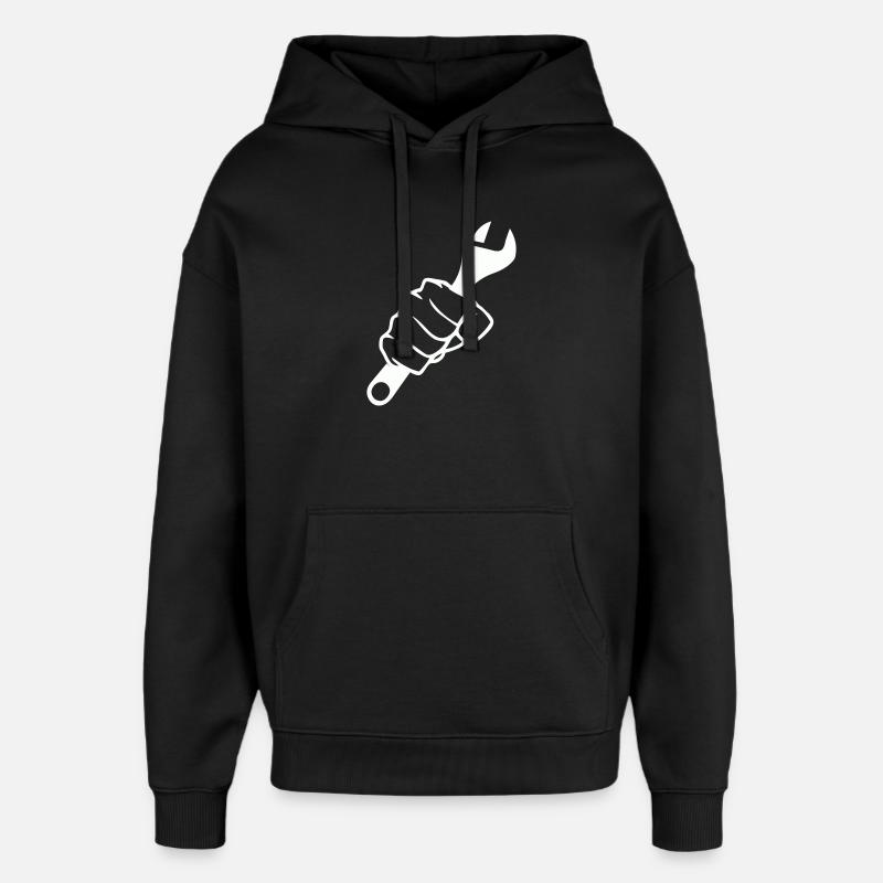 Fäuste und Schrauber Kraft - Oversized Unisex Hoodie von Stanley/Stella - Schwarz