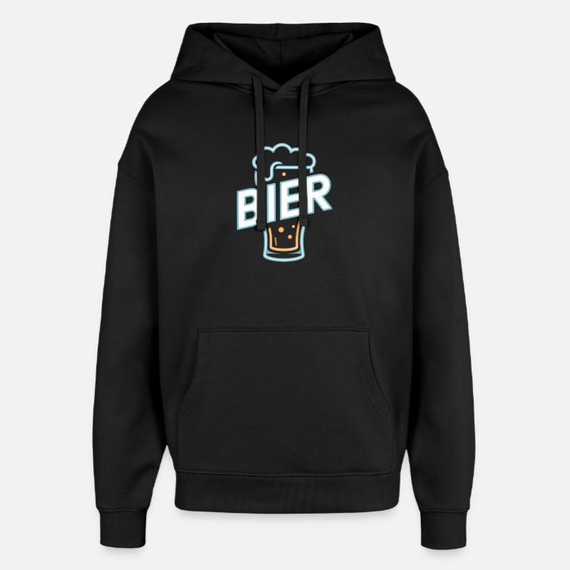 Bier - Cool Beer Logo - Sweat à capuche unisexe Stanley/Stella Oversized - noir