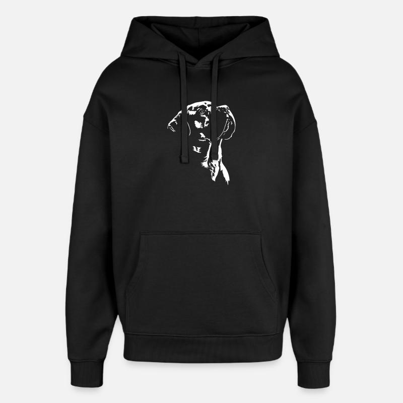 Silhouette de chien Boerboel Wilsigns - Sweat à capuche unisexe Stanley/Stella Oversized - noir