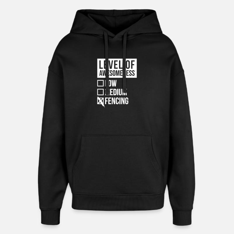 Escrime - Sweat à capuche unisexe Stanley/Stella Oversized - noir