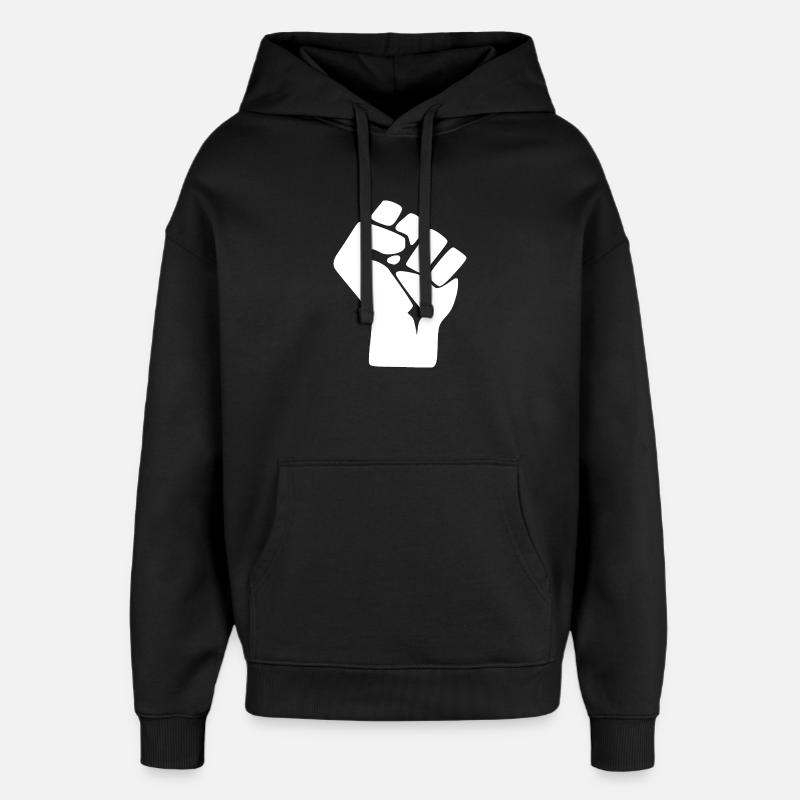 poing - Sweat à capuche unisexe Stanley/Stella Oversized - noir