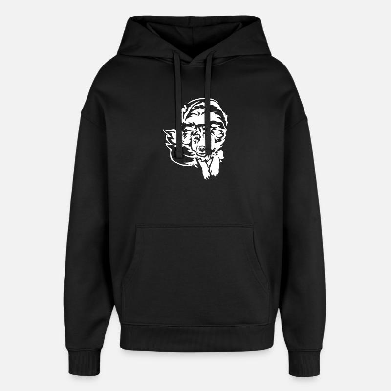 Australian Shepherd "Black Edition" - Oversized Unisex Hoodie by Stanley/Stella - black