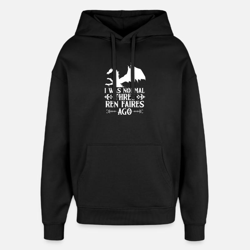 Marché médiéval - Sweat à capuche unisexe Stanley/Stella Oversized - noir