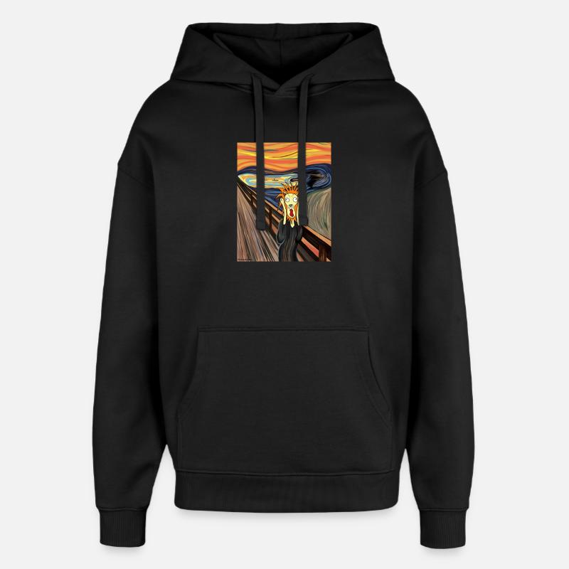 Crie ! Un lion drôle - Sweat à capuche unisexe Stanley/Stella Oversized - noir