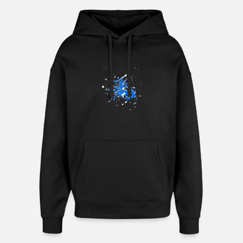 Whiteblue.Splash - Oversized Unisex Hoodie von Stanley/Stella - Schwarz