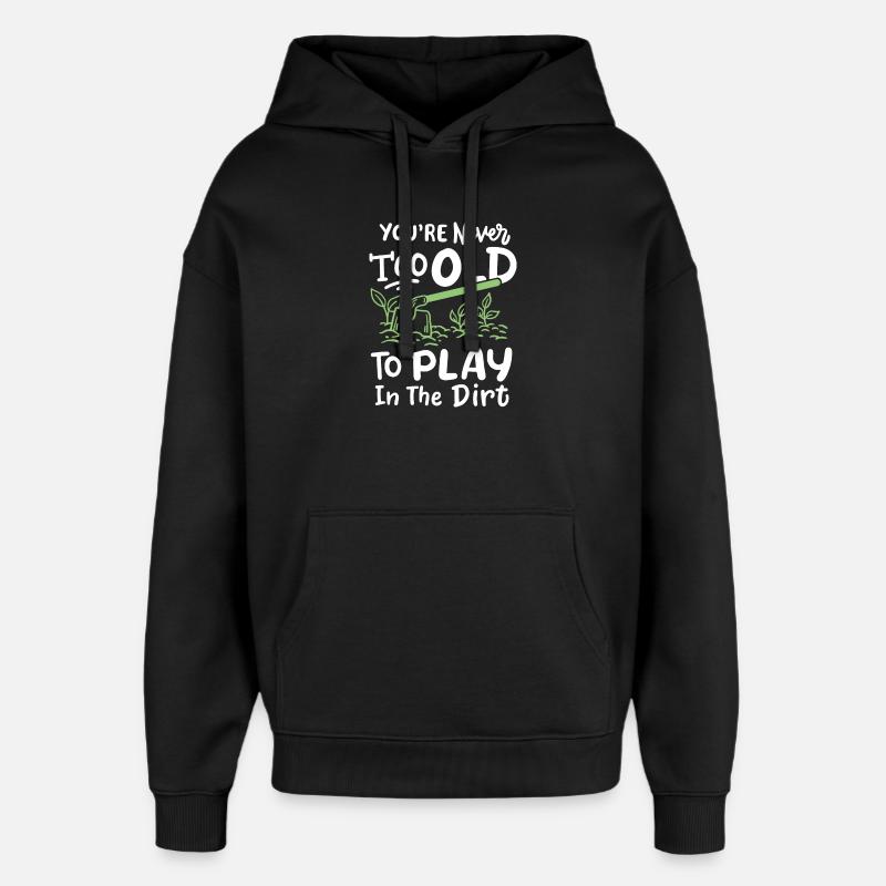 Gartenarbeit Hacken Gärtner - Oversized Unisex Hoodie von Stanley/Stella - Schwarz