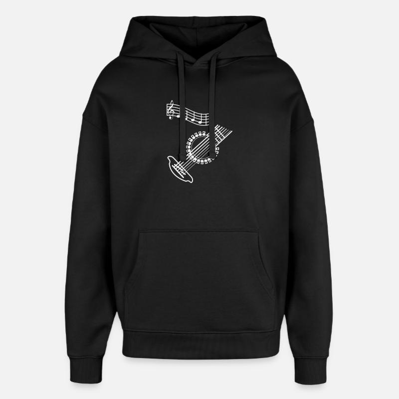 Musicien guitare - Sweat à capuche unisexe Stanley/Stella Oversized - noir