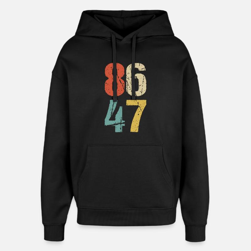 Anti- - 86 47 I - Sweat à capuche unisexe Stanley/Stella Oversized - noir