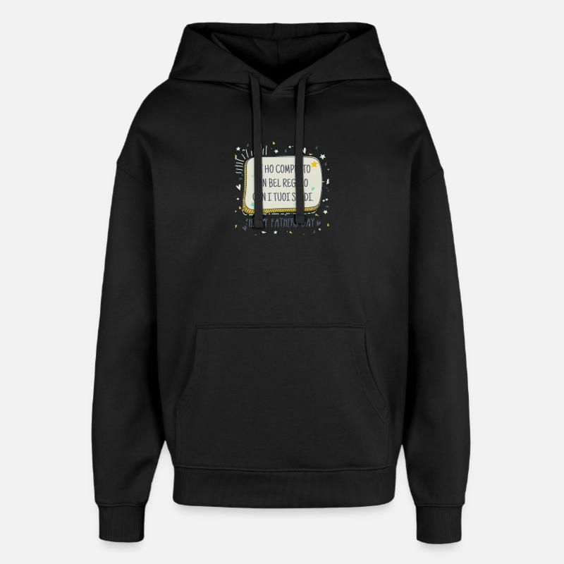 Offrez avec votre argent Papa - Sweat à capuche unisexe Stanley/Stella Oversized - noir