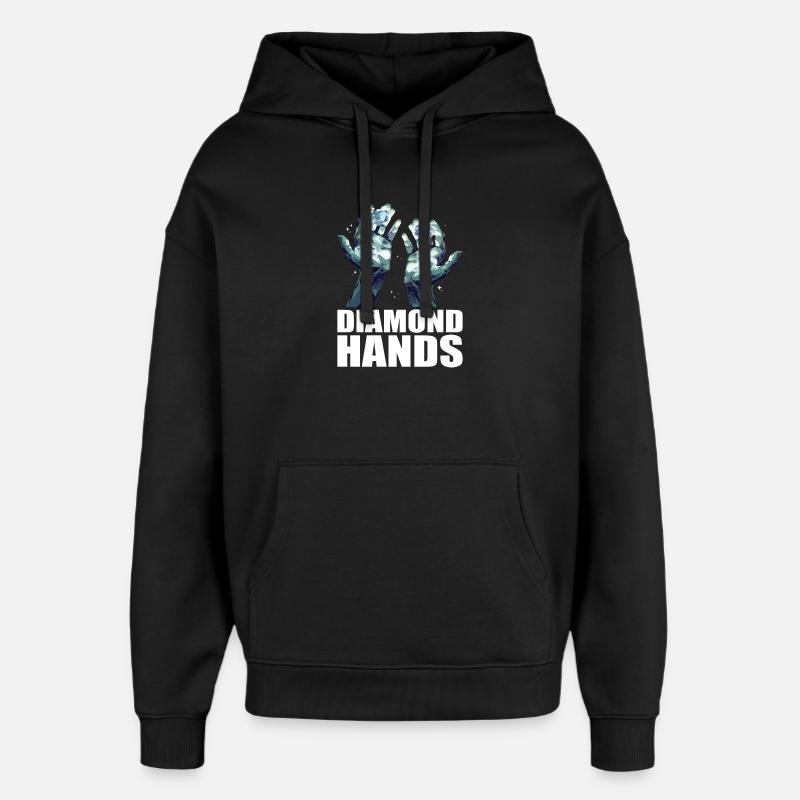 Commerce de mains de diamants - Sweat à capuche unisexe Stanley/Stella Oversized - noir