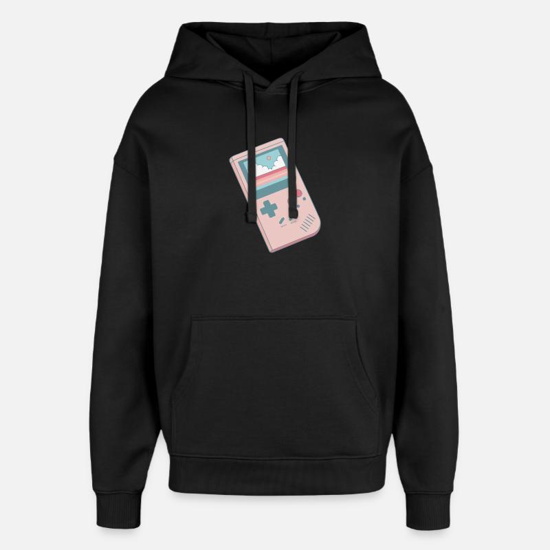 Console rétro pastel - Sweat à capuche unisexe Stanley/Stella Oversized - noir