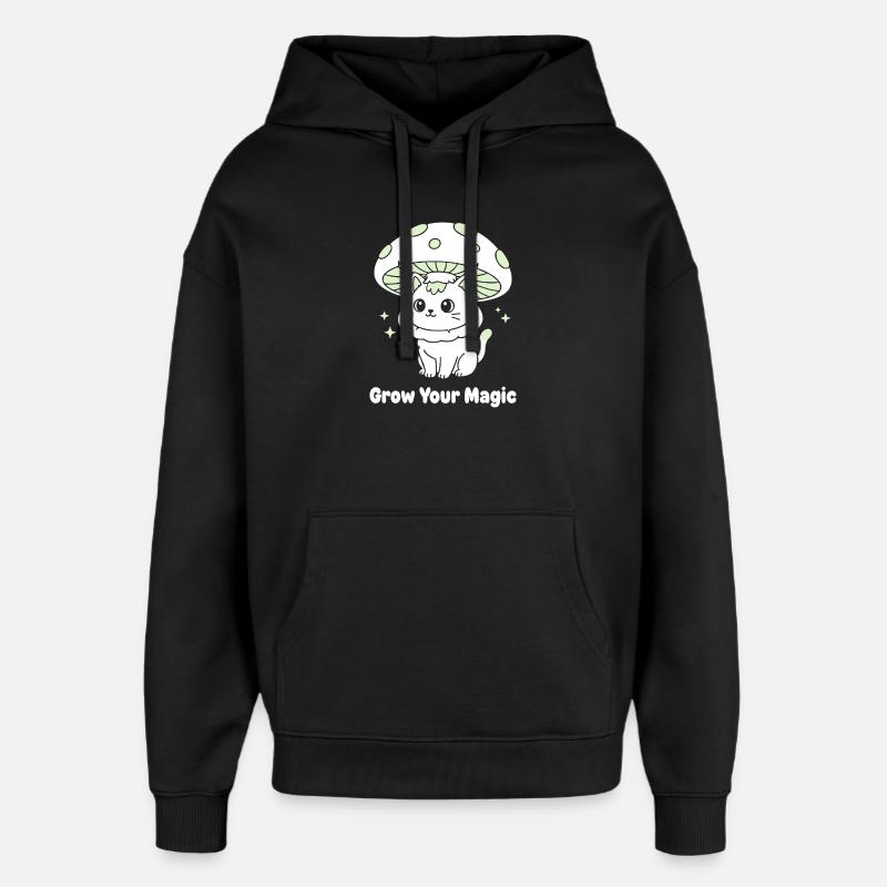 Magisk soppkatt - Stanley/Stella Oversized Hettegenser unisex - svart