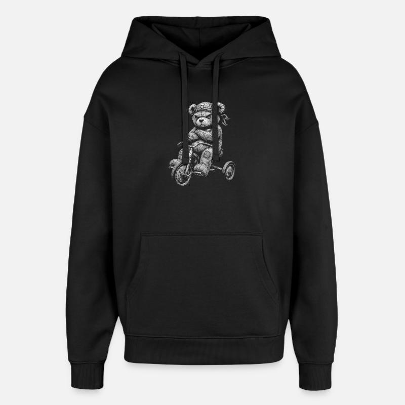 Teddybär - Oversized Unisex Hoodie von Stanley/Stella - Schwarz