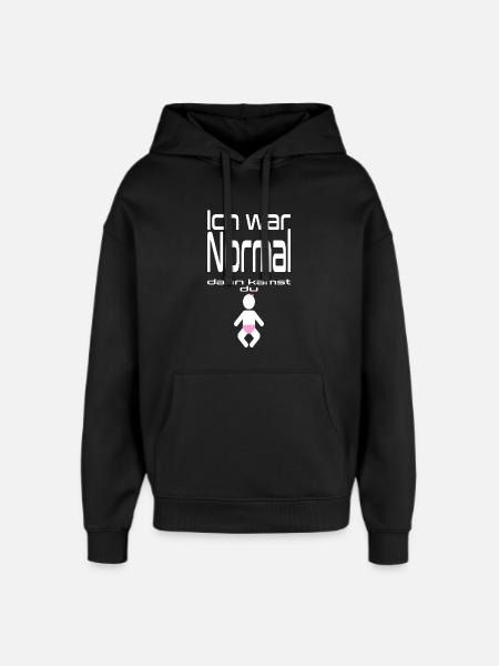 Lustiger Spruch Mädchen Baby Grafik - Oversized Unisex Hoodie von Stanley/Stella - Schwarz