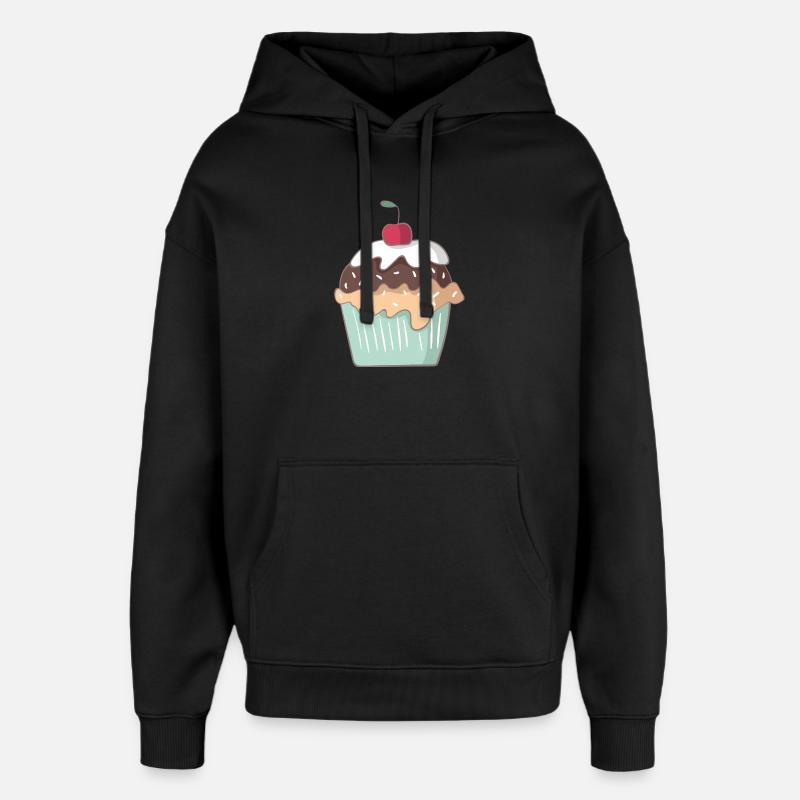 Cupcake - Sweat à capuche unisexe Stanley/Stella Oversized - noir