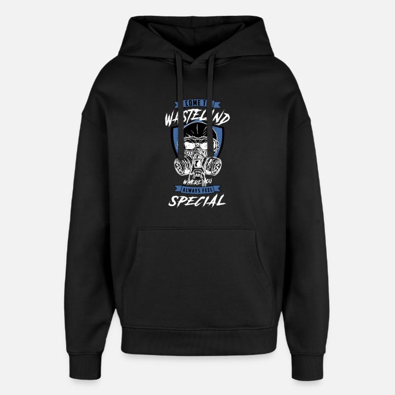 Désert de crâne - Sweat à capuche unisexe Stanley/Stella Oversized - noir