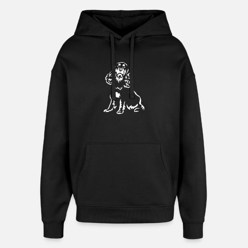 Cocker Spaniel "Black Edition" - Oversized Unisex Hoodie by Stanley/Stella - black