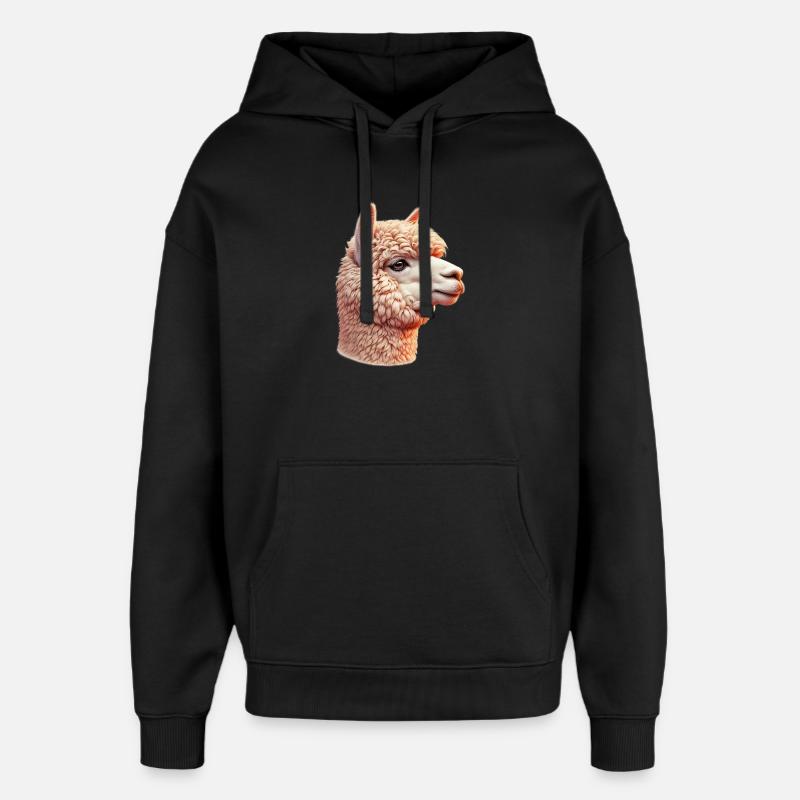 Alpaga - Sweat à capuche unisexe Stanley/Stella Oversized - noir