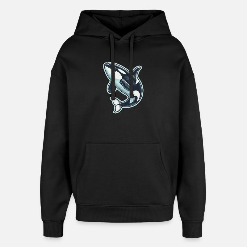 Orca - Oversized Unisex Hoodie von Stanley/Stella - Schwarz