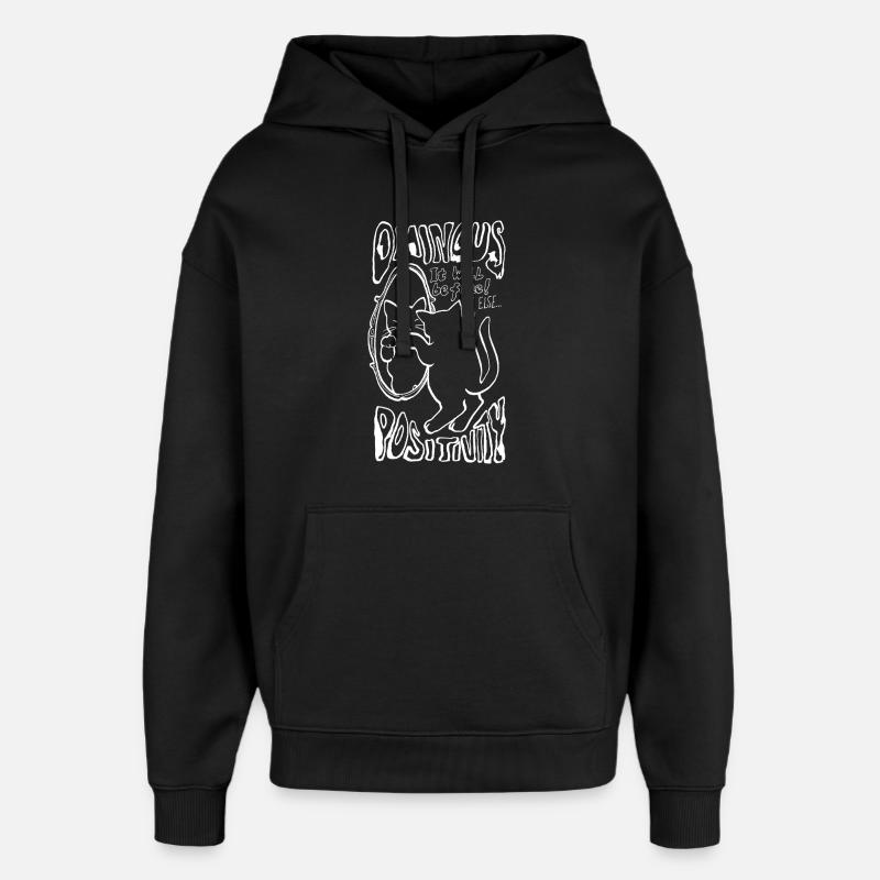 POSITIVITÉ OMINEUSE - Sweat à capuche unisexe Stanley/Stella Oversized - noir