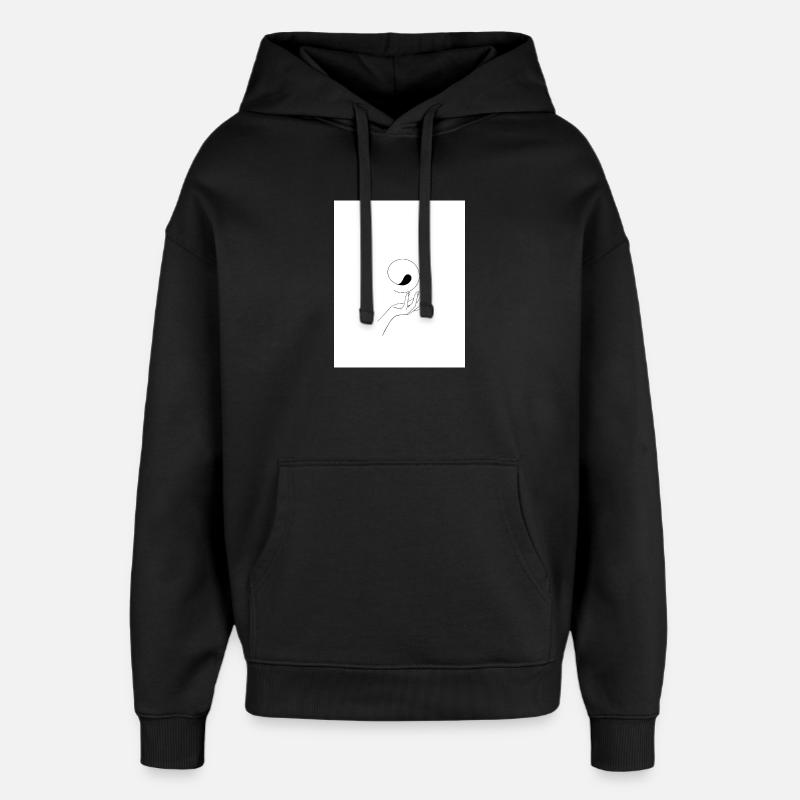 Yin yang Hand - Oversized Unisex Hoodie von Stanley/Stella - Schwarz