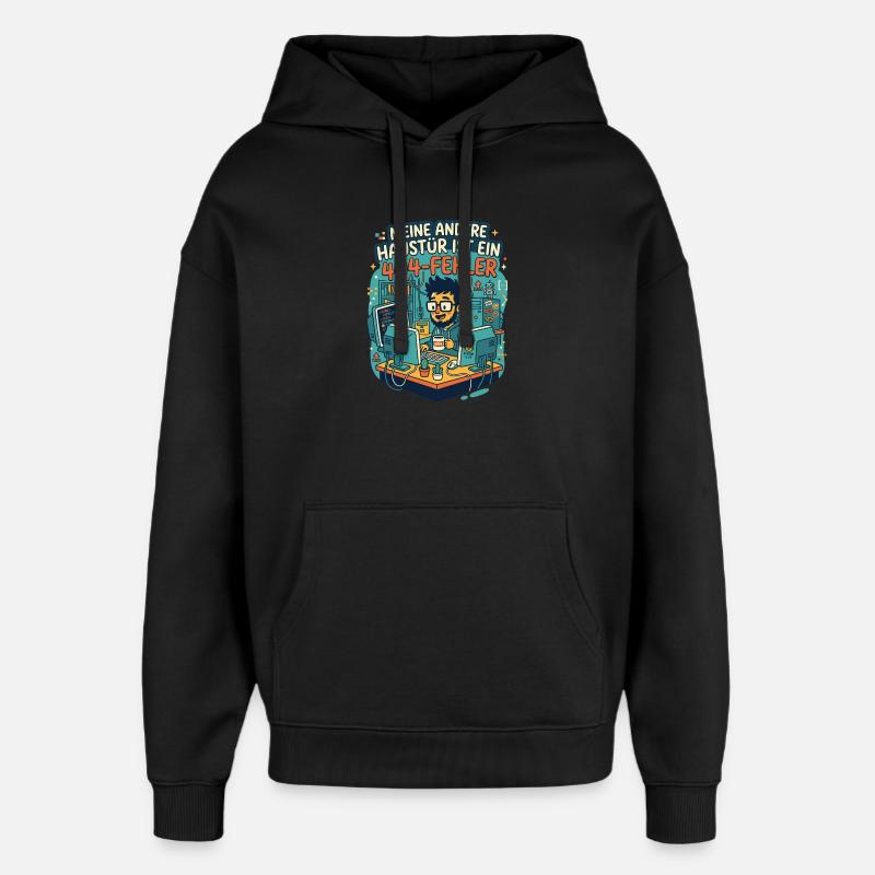 Programmierer 404 Fehler Humor - Oversized Unisex Hoodie von Stanley/Stella - Schwarz