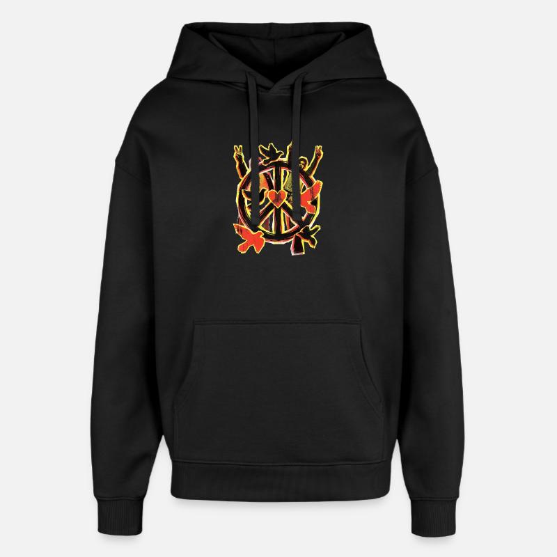 Paix Liberté Allemagne - Sweat à capuche unisexe Stanley/Stella Oversized - noir