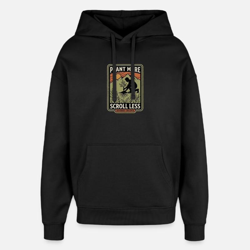 Consommateur cloué au sol - Sweat à capuche unisexe Stanley/Stella Oversized - noir