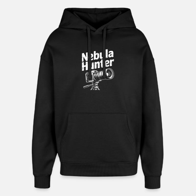 Nebula Hunter Camera Design - Oversized Unisex Hoodie by Stanley/Stella - black