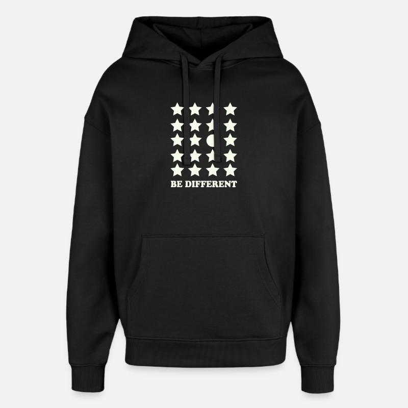 Be Different Sternenraster Kreis - Oversized Unisex Hoodie von Stanley/Stella - Schwarz