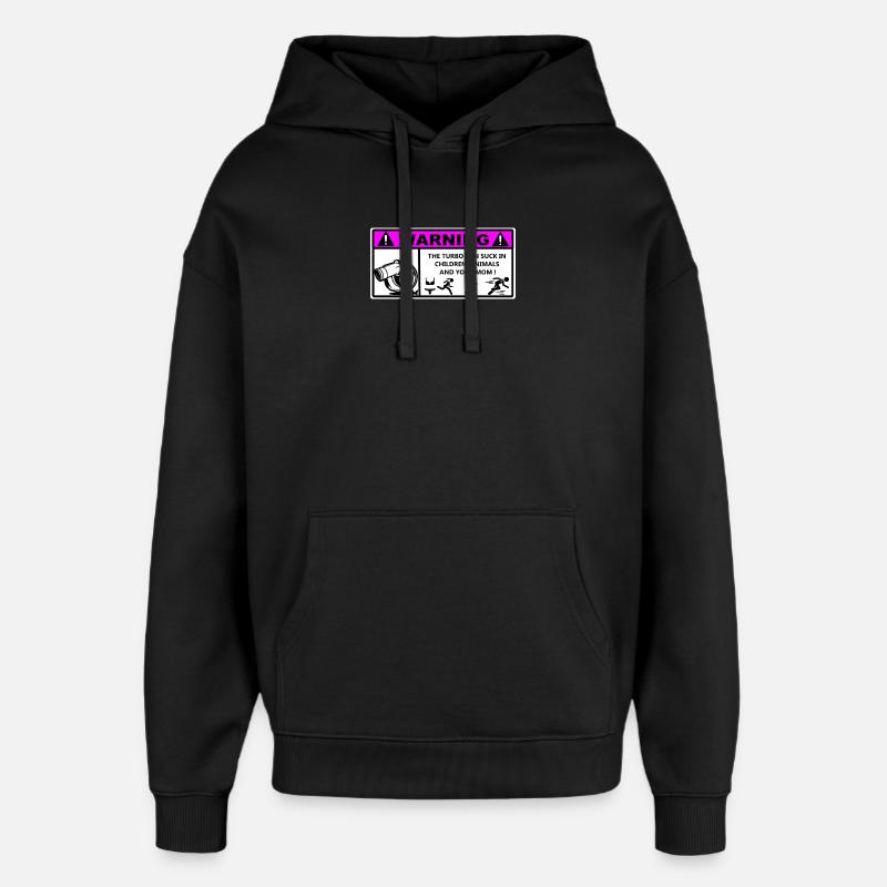 Turbo  - Sweat à capuche unisexe Stanley/Stella Oversized - noir