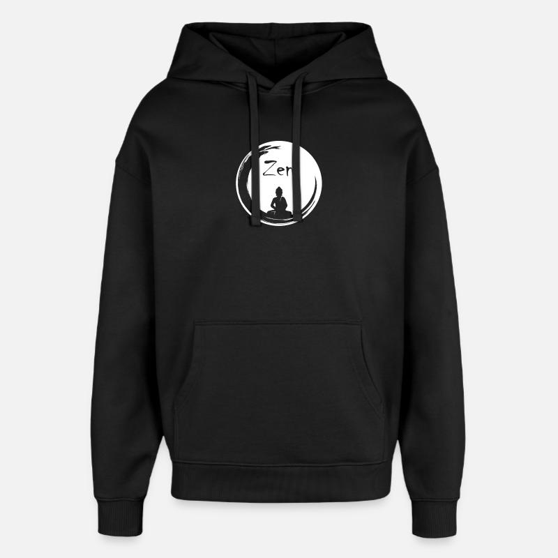 Bulle zen - Sweat à capuche unisexe Stanley/Stella Oversized - noir